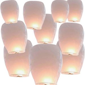 20 Pack White Japanese Paper Lanterns Decorative Hanging Ball Round Paper Lantern Lamps for Wedding Birthday Party Home Decorations